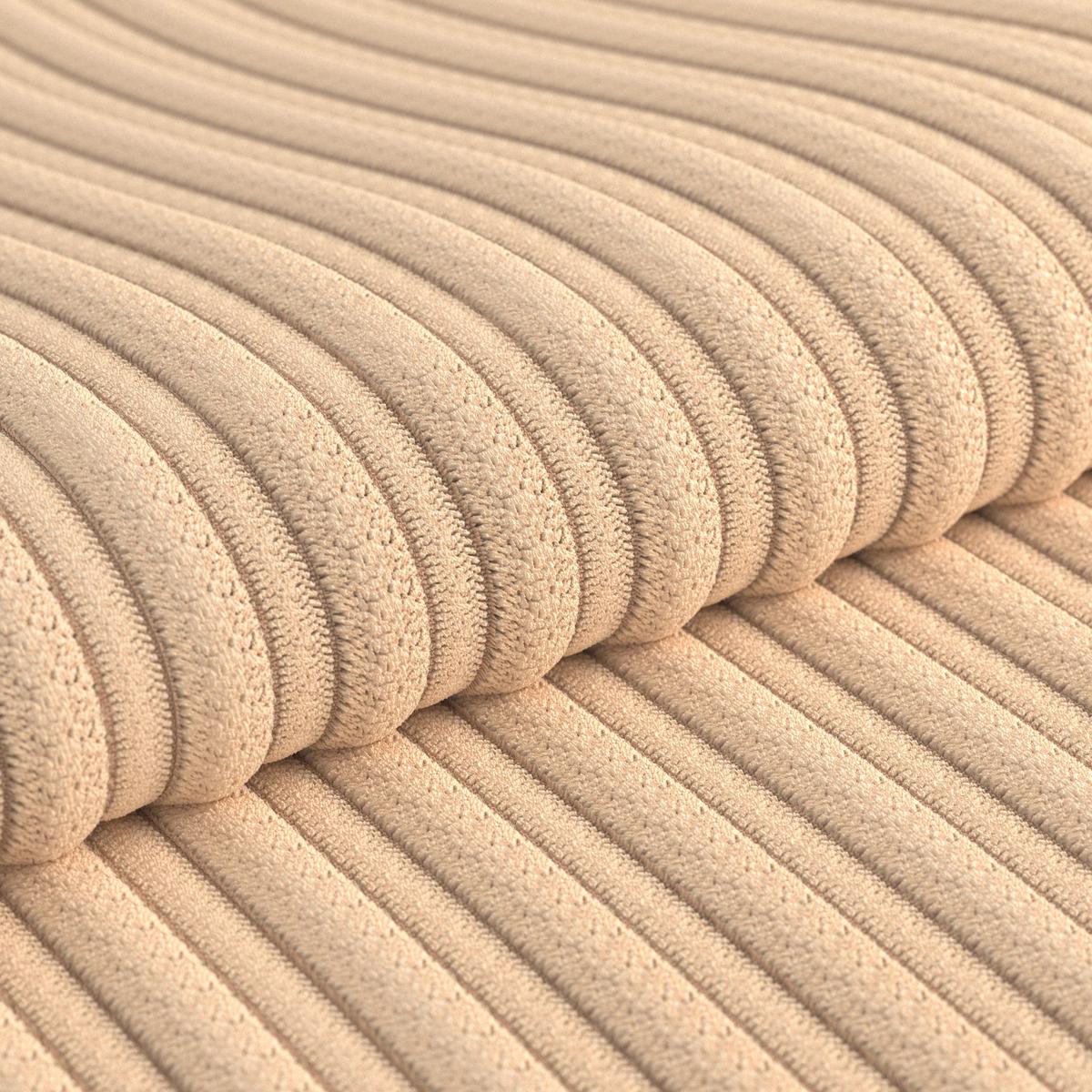 Megasofa Pelle mit Zierkissen B: 261 cm Creme Cord - Wengefarben/Creme, Trend, Textil (261/124cm) - Luca Bessoni