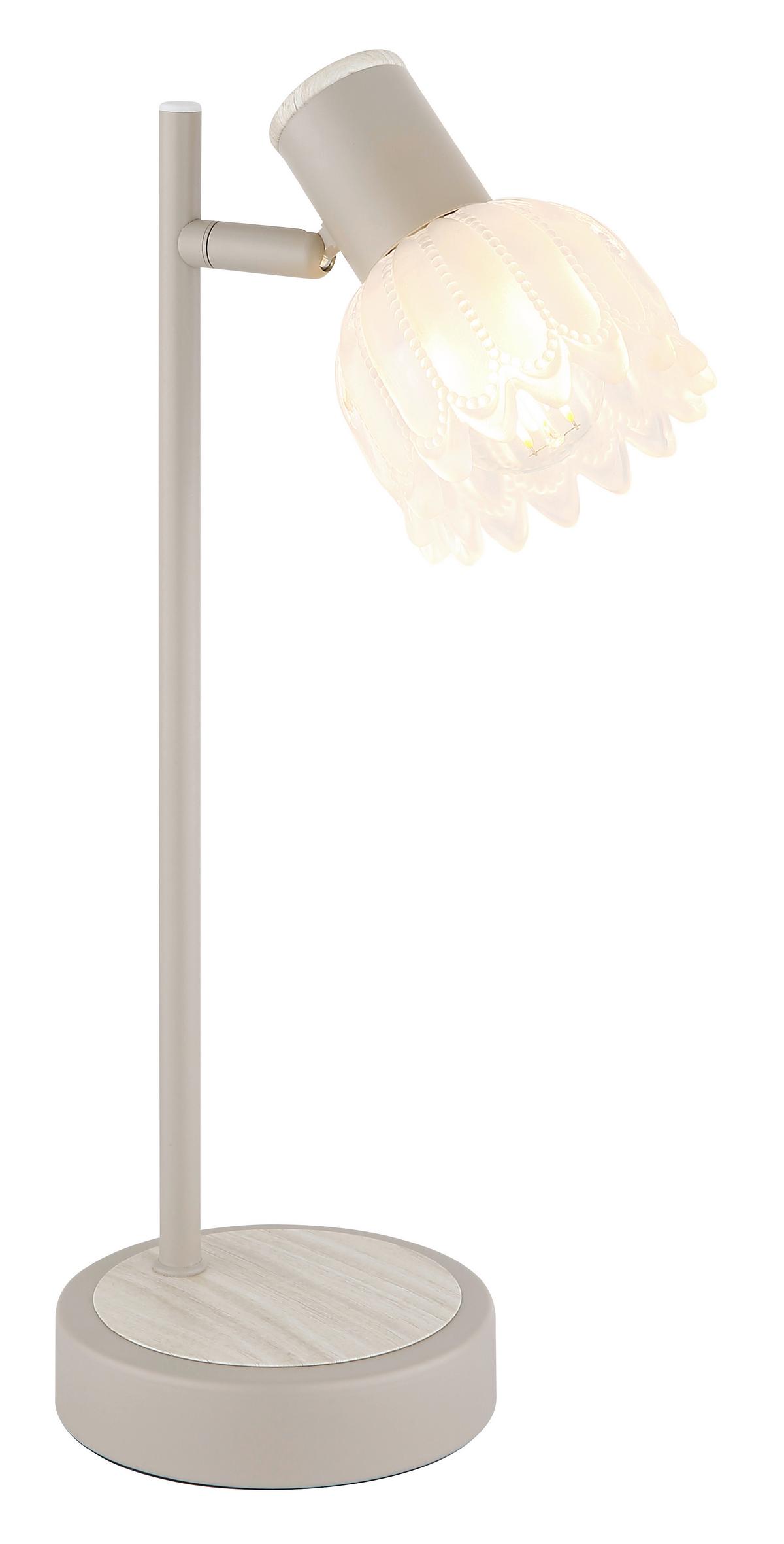 Tischleuchte Exkl. E14, 40w - Sandfarben/Schwarz, KONVENTIONELL, Glas/Kunststoff (17/12/35cm) - Globo