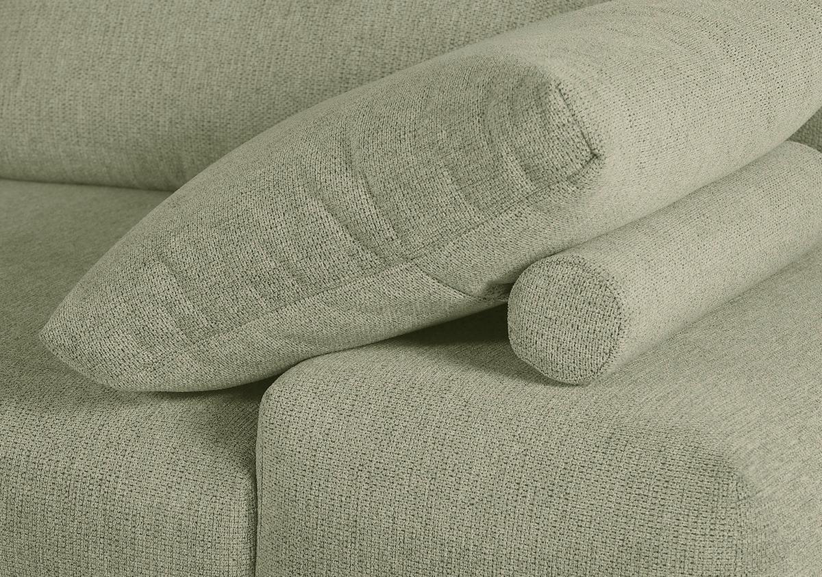 ECKSOFA BOLZANO - Schwarz/Grün, KONVENTIONELL, Textil (240/310cm) - MID.YOU