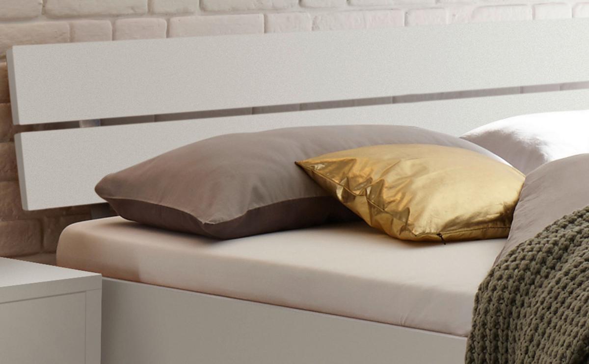 Bett Ortona, Weiß 90x200 Cm - Weiß, Design, Holzwerkstoff (90/200cm) - Hasena