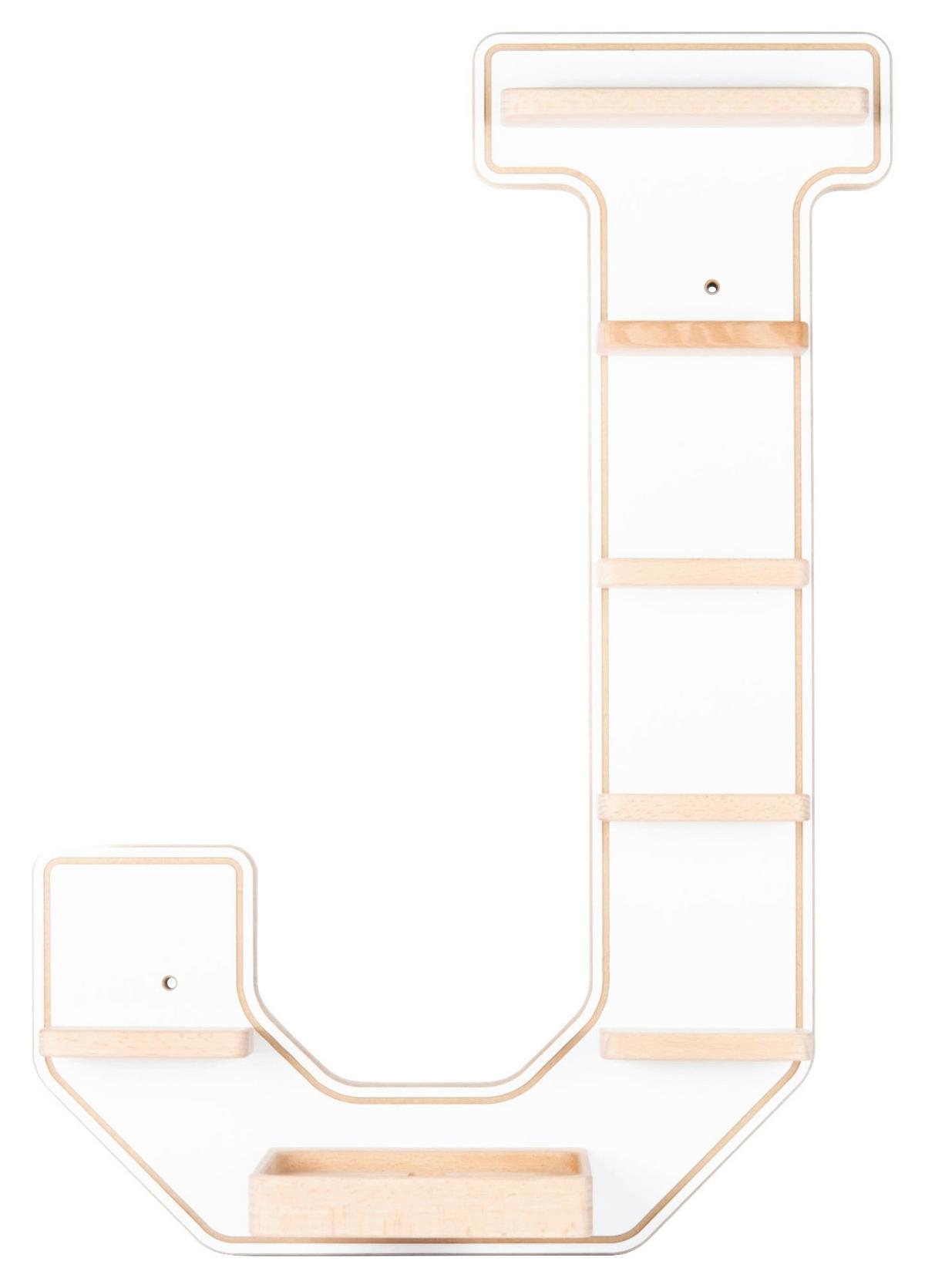 Kinderregal Boarti Weiß B: 37 cm - Weiß, MODERN, Holzwerkstoff (37/54/19cm) - Livetastic