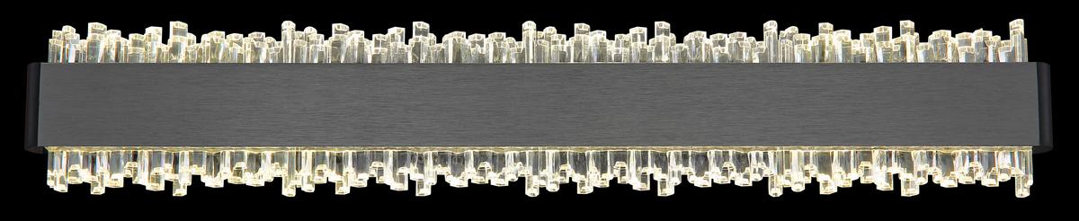 LED-Wandleuchte 4000k, 12w - Klar/Schwarz, Design, Kunststoff/Metall (48/8/4cm) - Globo