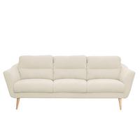 3-sitzer-sofa Tromso Creme B: 209 Cm - Buchefarben/Creme, Design, Textil (209/87/88cm) - Livetastic