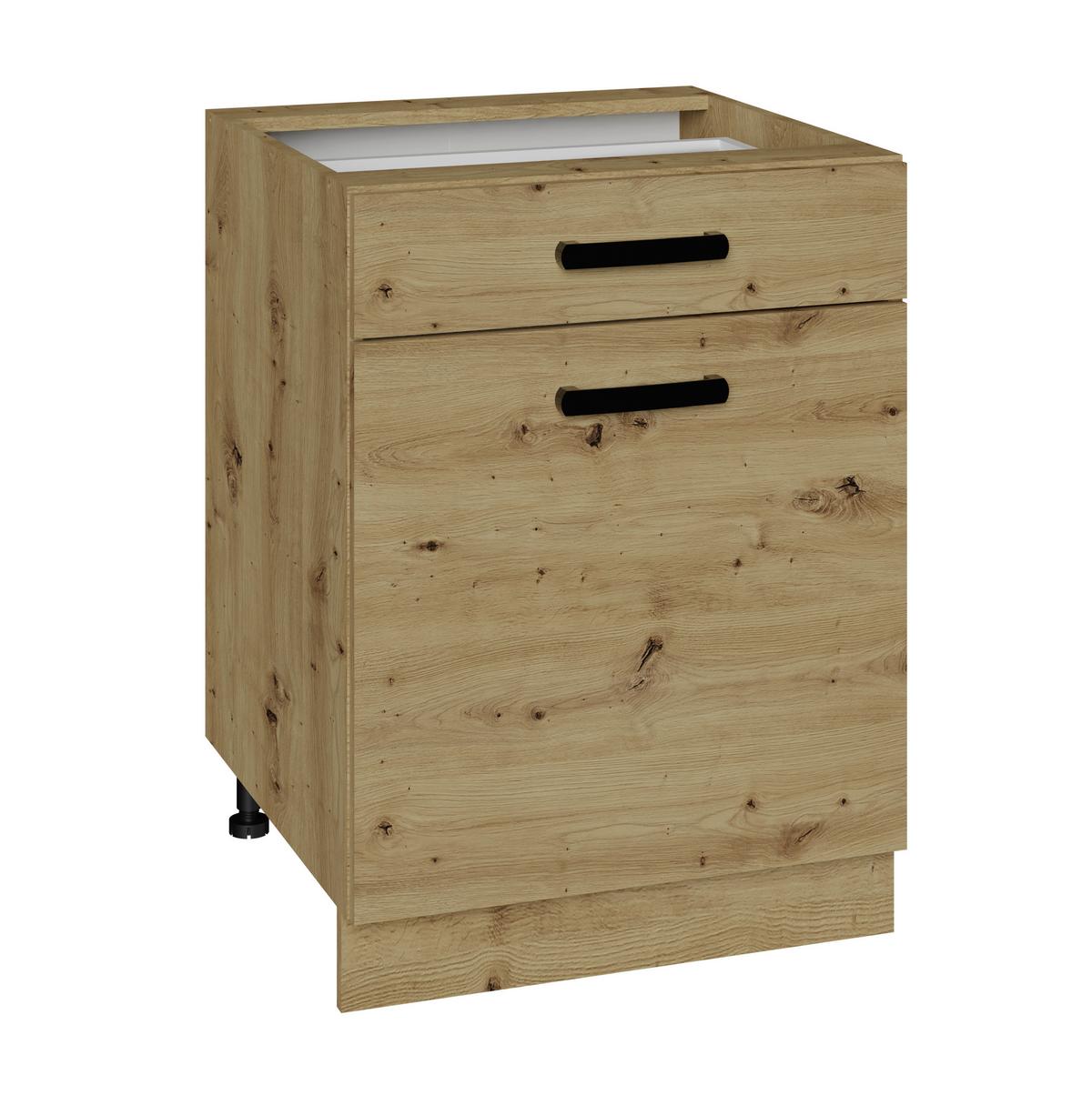 Konyai Alsószekrény Sabine 60 - Artisan tölgy, Modern (60/82cm) - Best Price