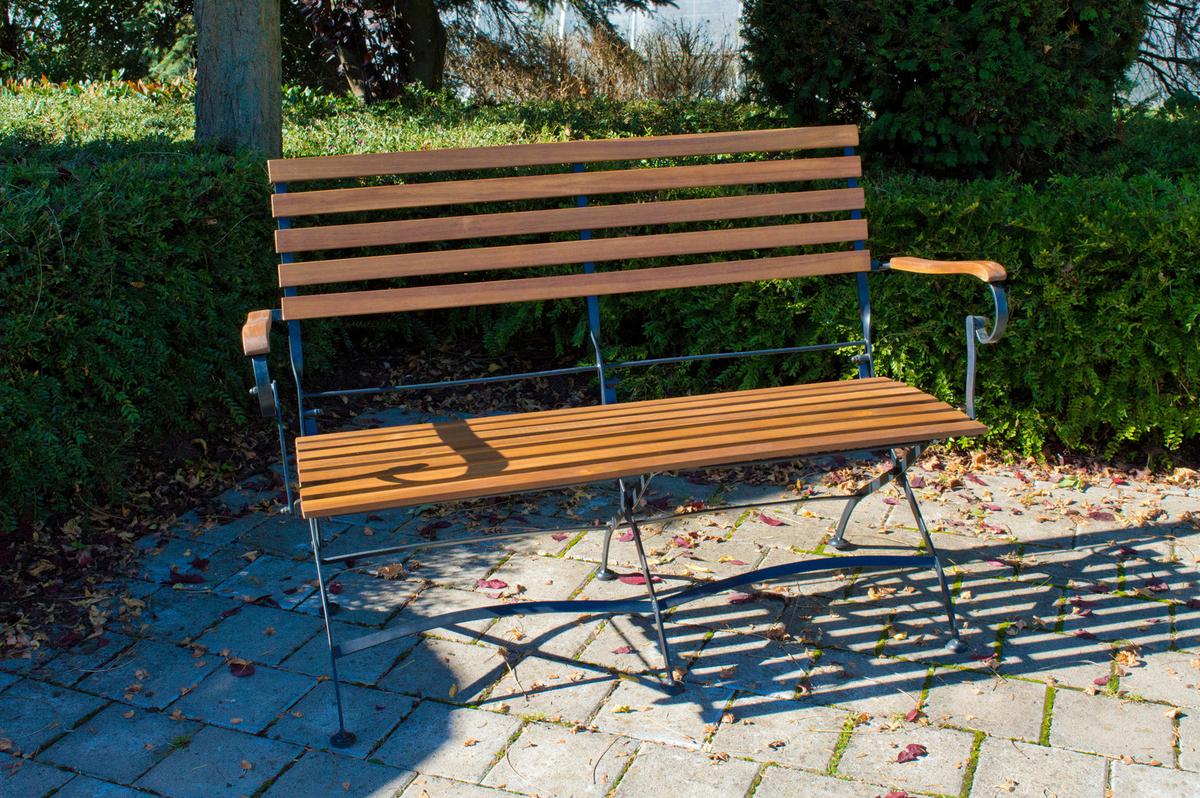 Gartengarnitur 4-Tlg Lindau Holz/Metall - Anthrazit/Akaziefarben, Basics, Holz/Metall (120/75/80cm) - Gardenson