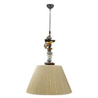 Pendelleuchte 5014/s - Hellbraun/Dunkelbraun, KONVENTIONELL, Kunststoff/Textil (45/110cm)