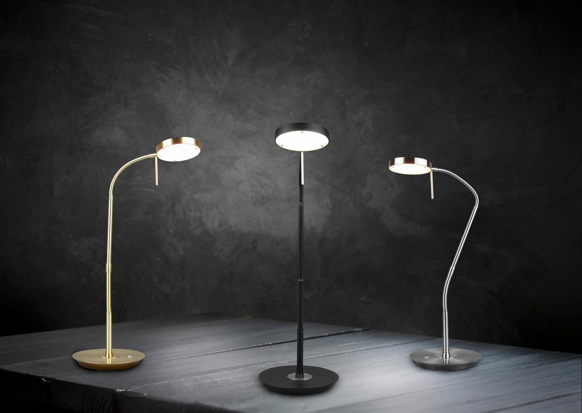 Led-schreibtischlampe Nickelf. 4-Fach Schaltbar, Flexarm - Basics (57/19/46cm) - Trio Leuchten