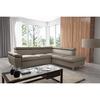 Ecksofa Lugano Teilleder Hellgrau 248x208 - Chromfarben/Hellgrau, Design, Leder/Textil (248/208cm) - Livetastic