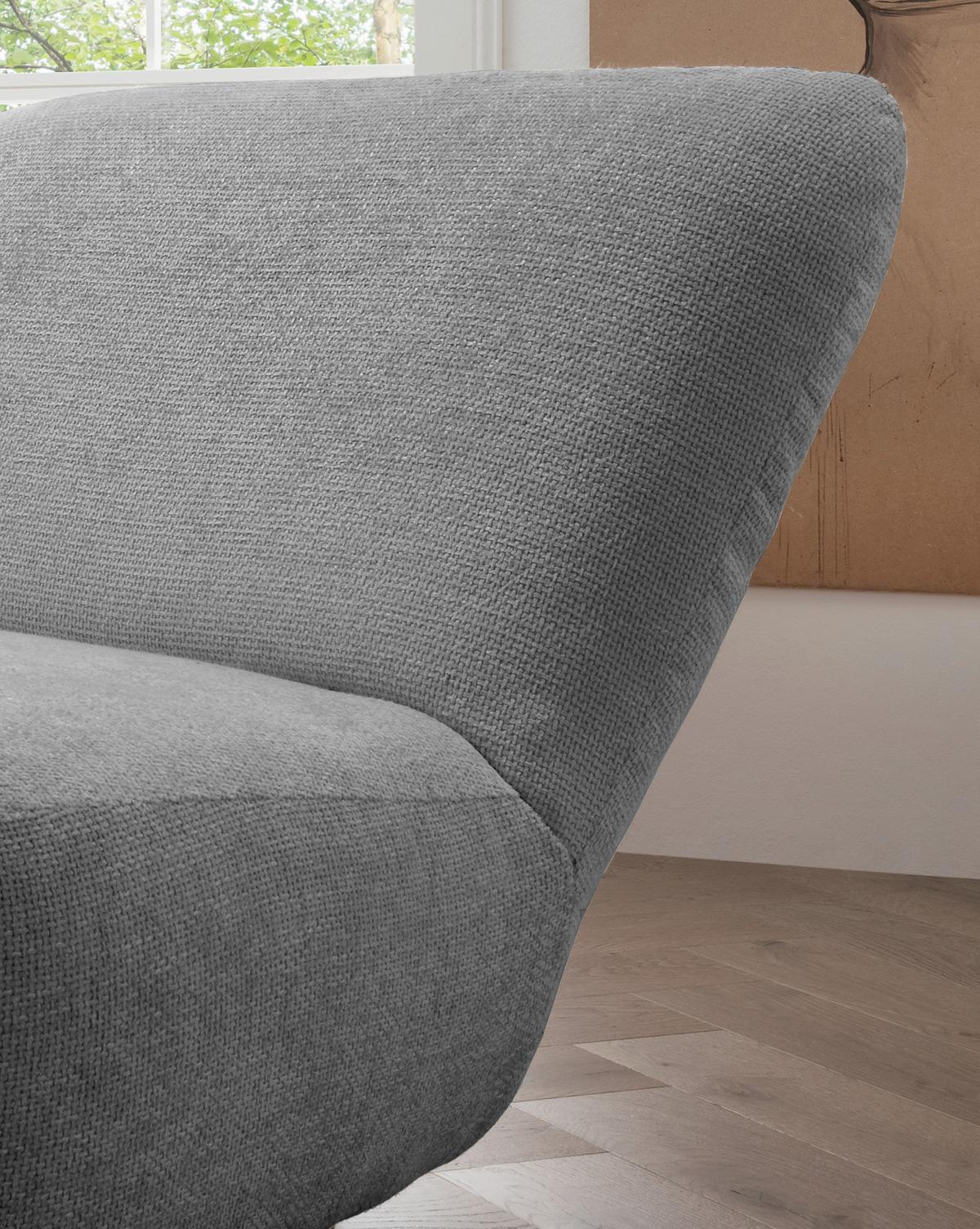 Xxl-sessel Cremallo Grau 360° Drehbar, B: 95 Cm - Schwarz/Grau, Trend, Textil (95/77/94cm) - Livetastic
