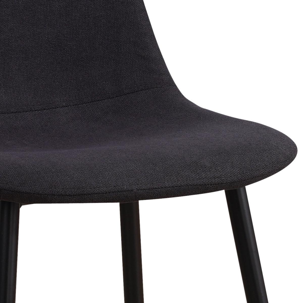 Stuhl Lola Schwarz Lola - Schwarz, Basics, Textil/Metall (43/85/54cm) - P & B