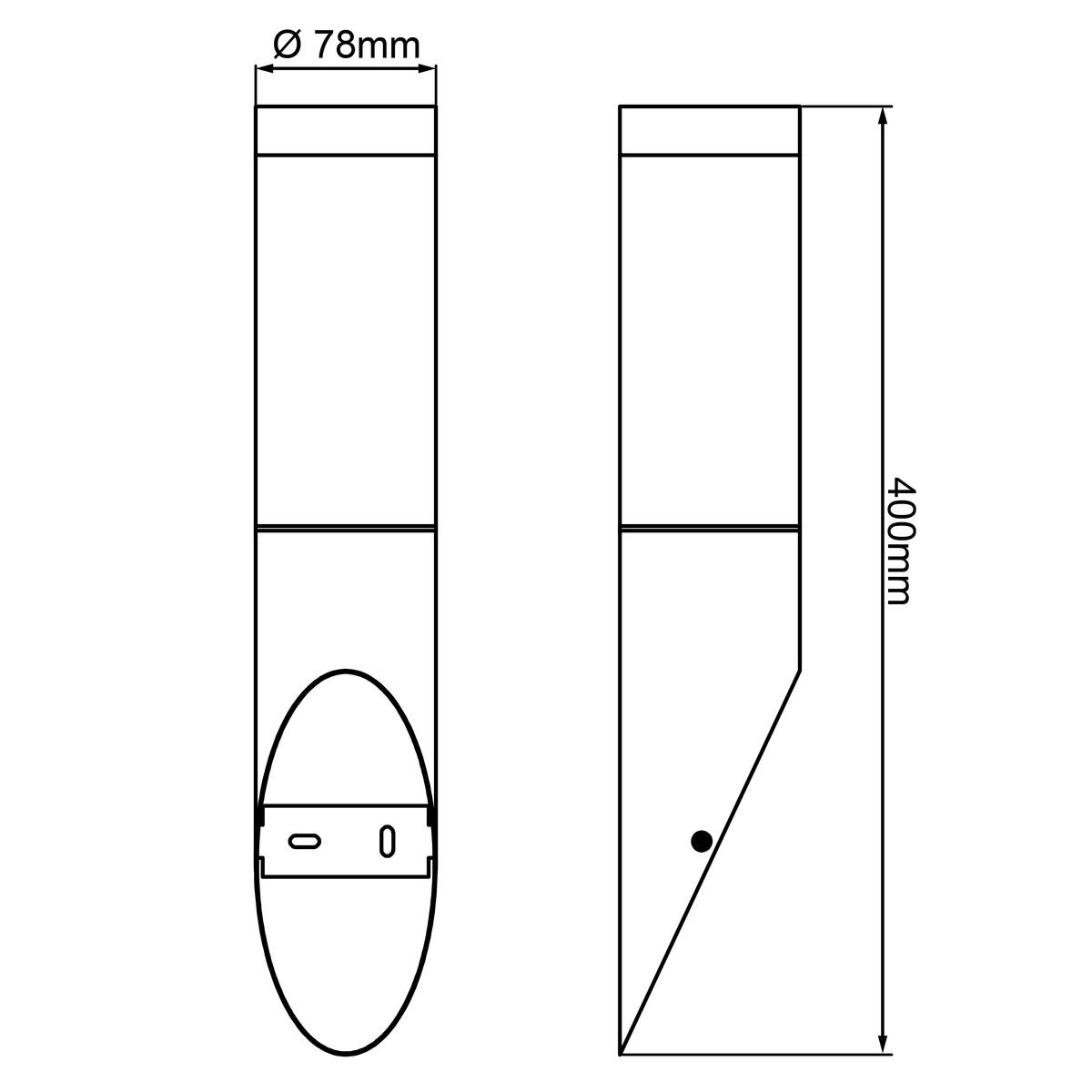 Außenwandleuchte 90944a06 Dody - Schwarz, KONVENTIONELL, Kunststoff/Metall (39,5/7,6/17cm) - Brilliant
