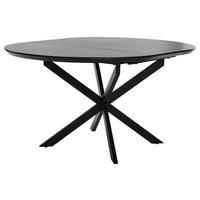 Ausziehtisch Oregon B: 120-160 cm - Schwarz, Design, Holzwerkstoff/Metall (120-160/110/76cm) - MID.YOU