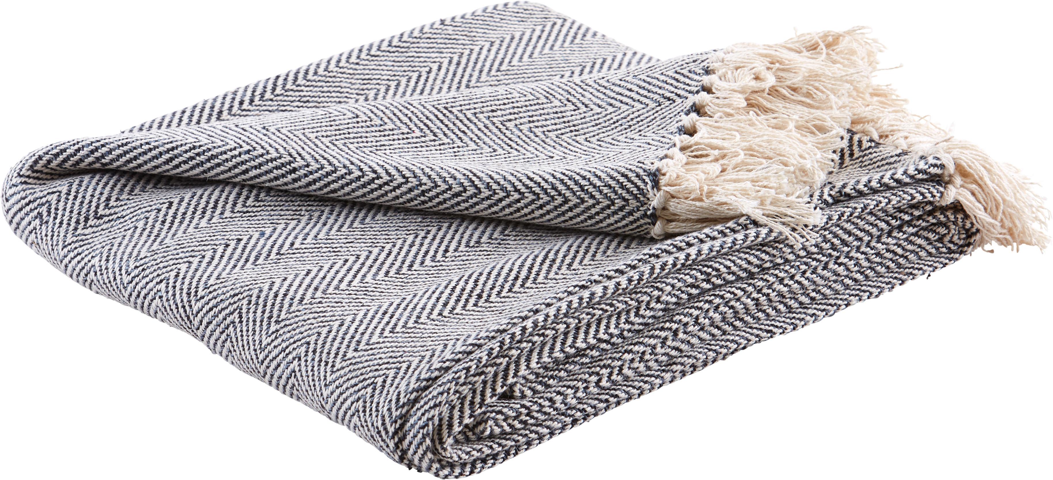 Tagesdecke Kordula 140x210 Cm Naturfarben/schwarz, Überwurf - Schwarz/Naturfarben, ROMANTIK / LANDHAUS, Textil (140/210cm) - James Wood