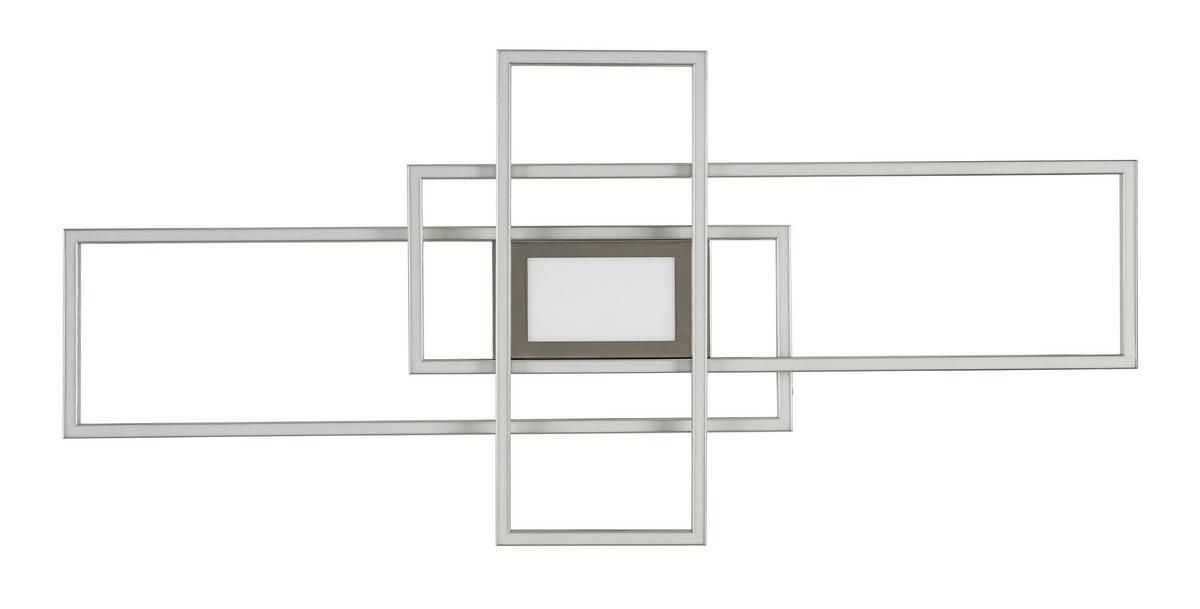 LED-Deckenleuchte Christina - Alufarben/Weiß, Basics, Kunststoff/Metall (45,8/100/6,4cm) - Luca Bessoni