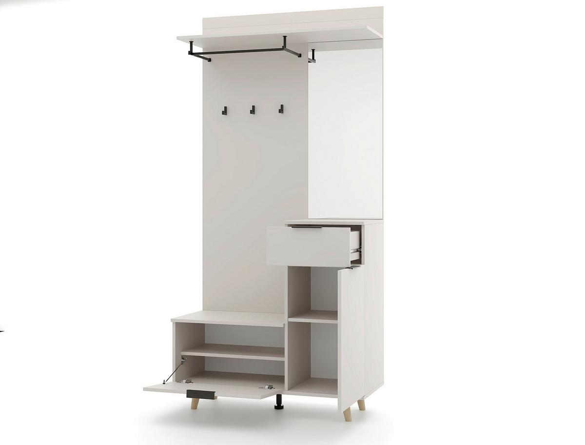 Predsieňový nábytok Amando 1, š: 100 cm, kašmírová - kašmírová, Konventionell, kompozitné drevo (100/204/40cm)