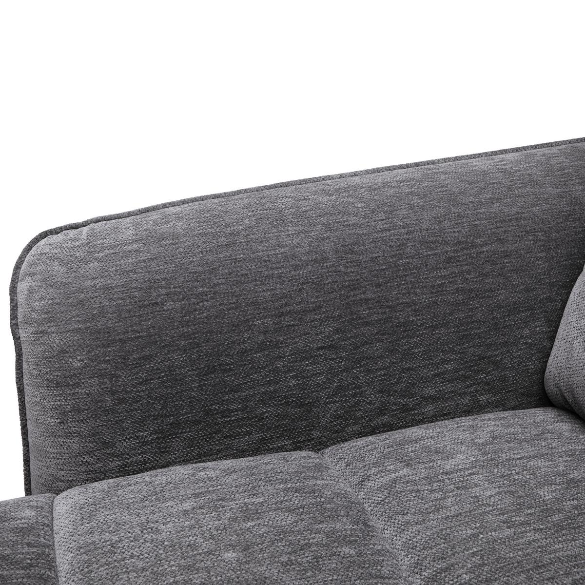 Rohová sedačka PISA, levá, elektrická relax.funkce - barvy pinie/antracitová, Moderní, kov/dřevo (173/248cm) - Mömax