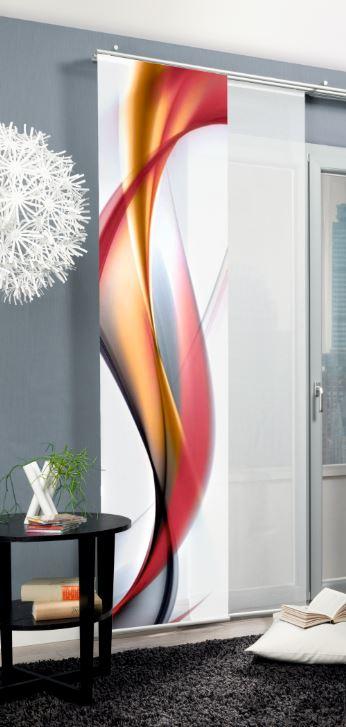 Vorhang mit Paneelwagen Redfield B: 60cm, Rot