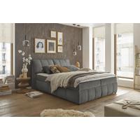 Bocbett Mit Topper+bettkasten 160x200 Cm Valencia - Schwarz/Graphitfarben, MODERN, Holzwerkstoff/Textil (160/200cm) - MID.YOU