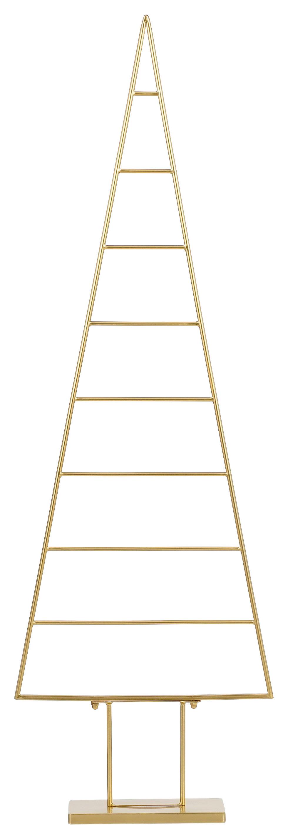 DEKORAČNÍ STROMEK GOLDIE - barvy zlata, Konvenční, kov (50/152/15cm) - Modern Living