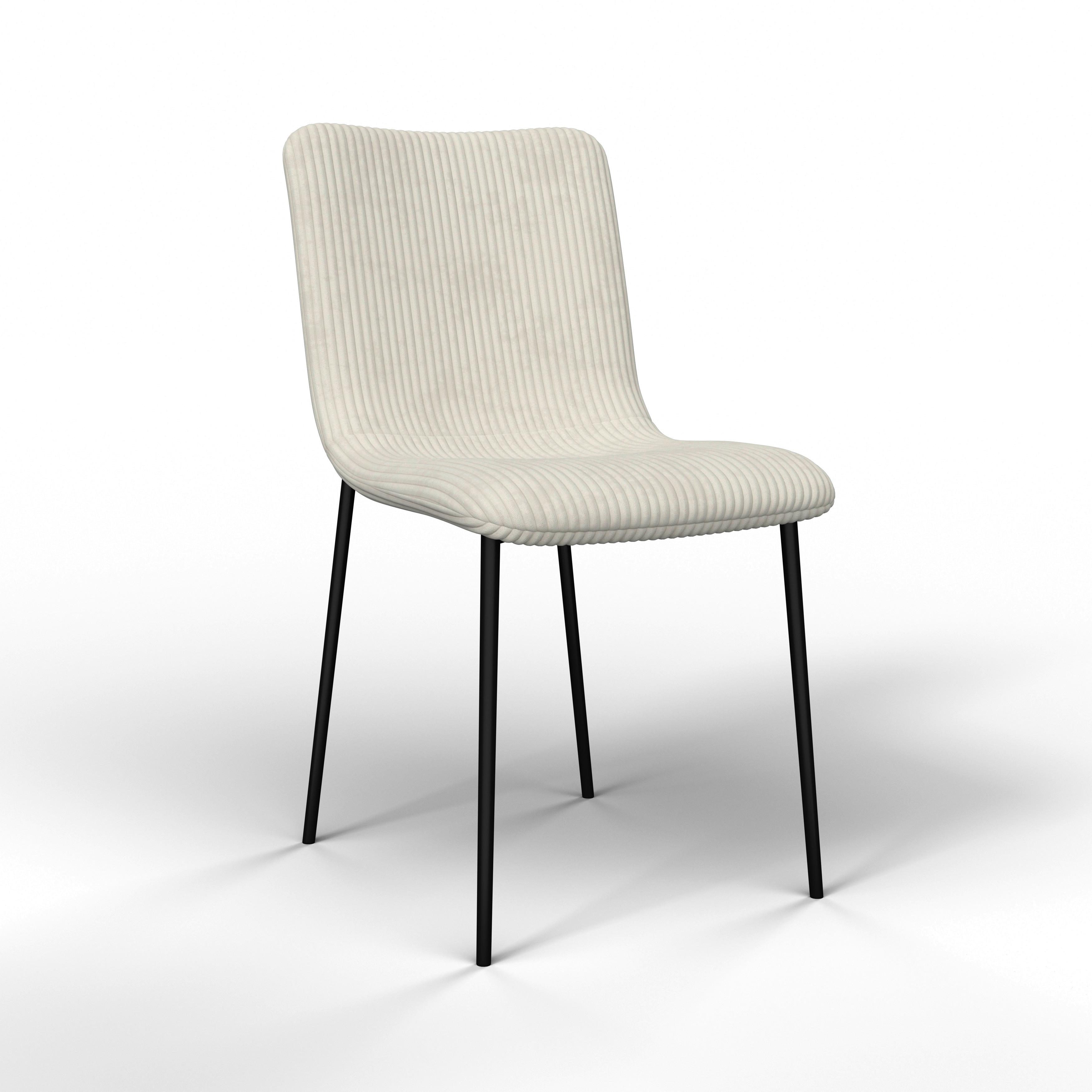 Židle AMY béžová - černá/béžová, Moderní, kov/textil (45/85/55cm) - Bessagi Home