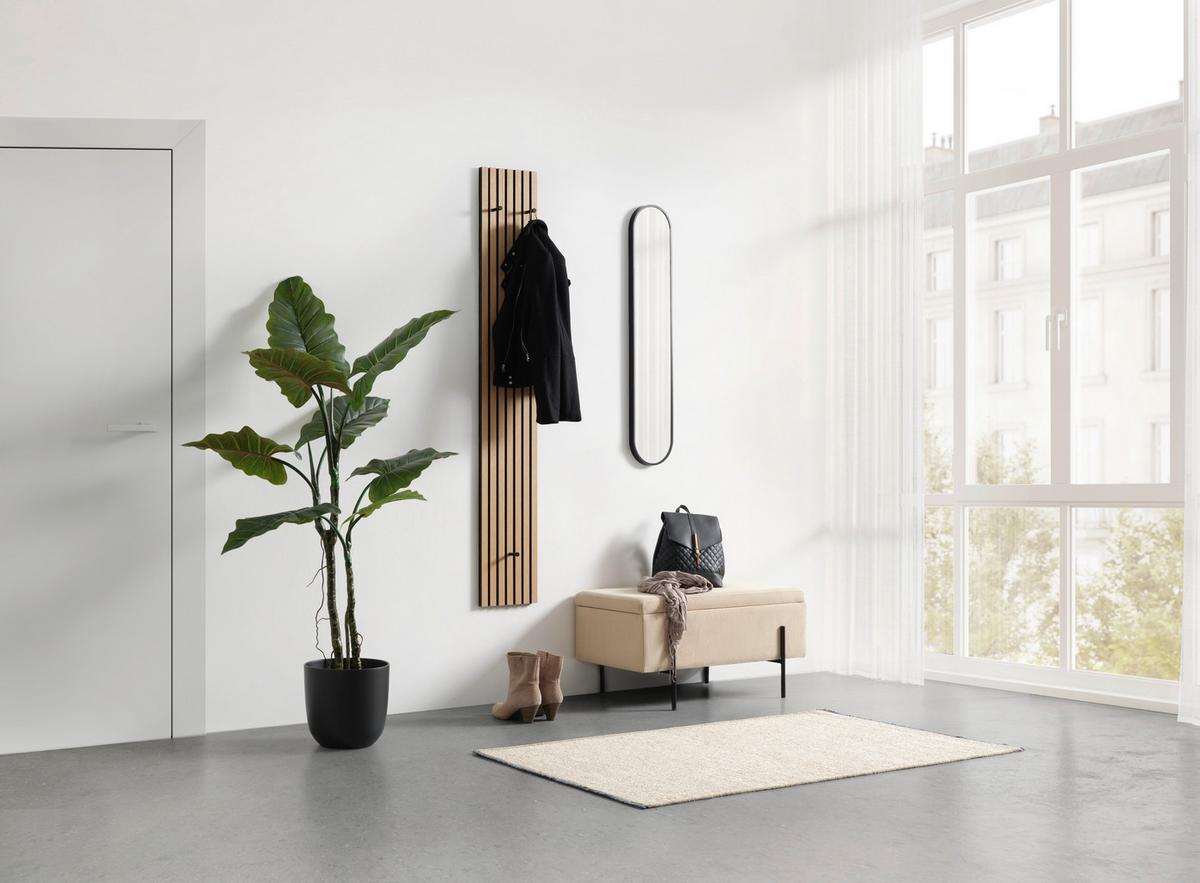 Šatní panel GRACE v dekoru dub Artisan - dub artisan, Moderní, kompozitní dřevo/textil (25/160/4cm) - Mömax