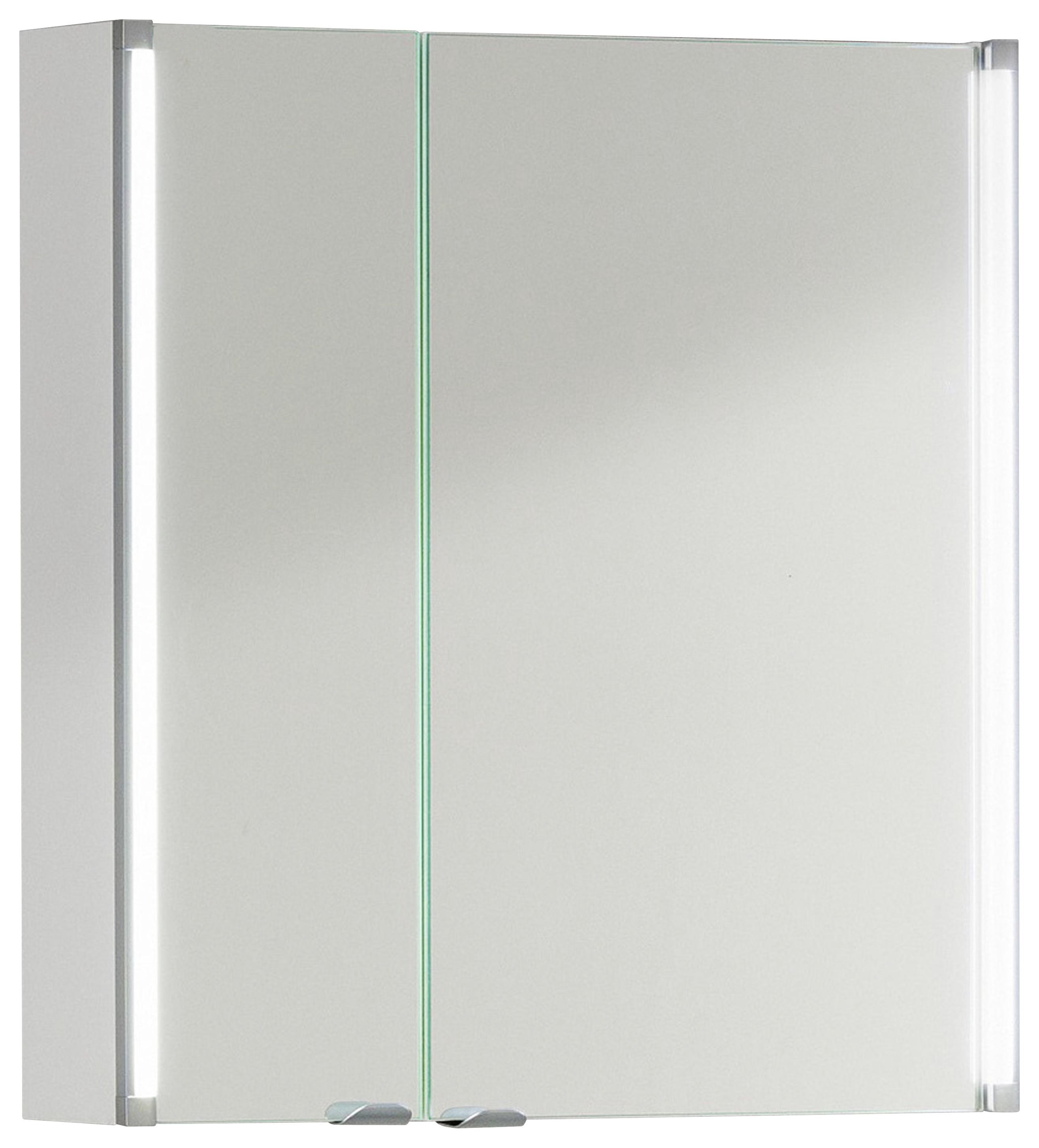 Zweitüriger Spiegelschrank mit LED-Beleuchtung