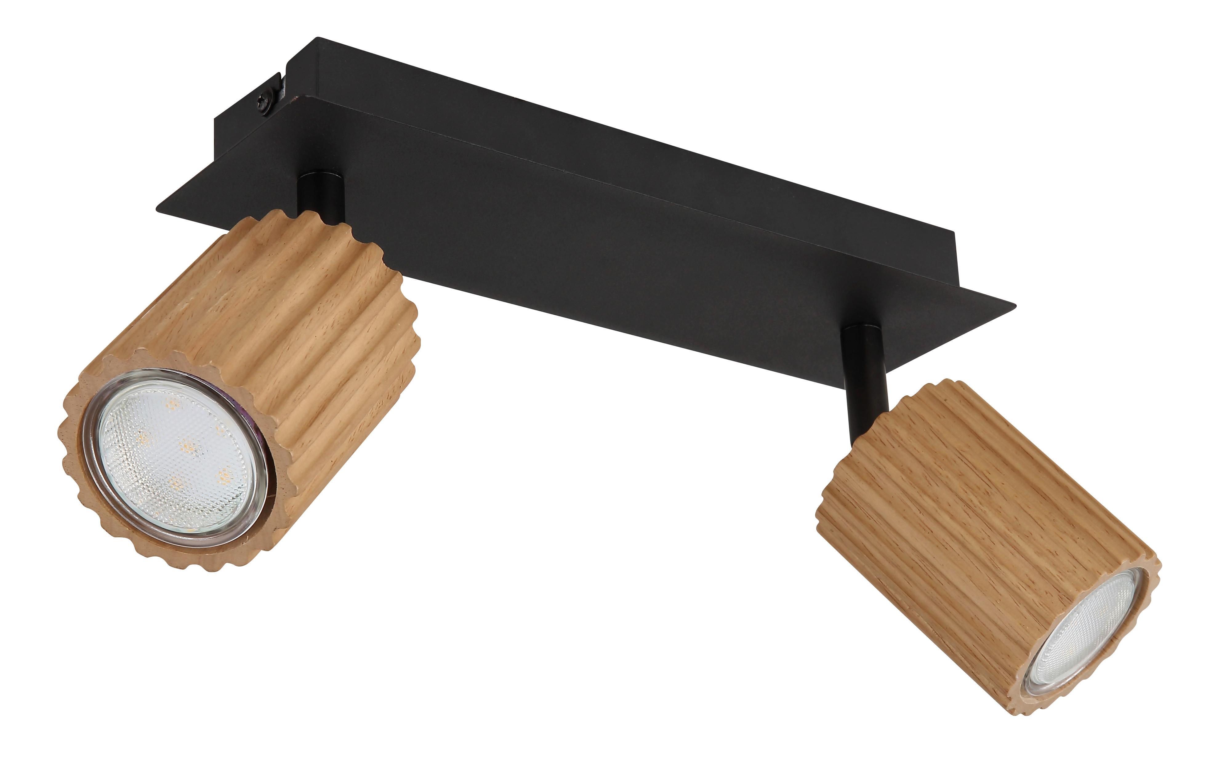 Strahler 57037-2 Wenzel - Dunkelbraun/Schwarz, Natur, Holz/Metall (25,5/8/13cm) - Globo