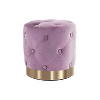 Hocker Pouf Samt Lila/goldfarben H: 40 Cm - Lila/Goldfarben, Basics, Holz/Holzwerkstoff (40/40/40cm) - Kayoom