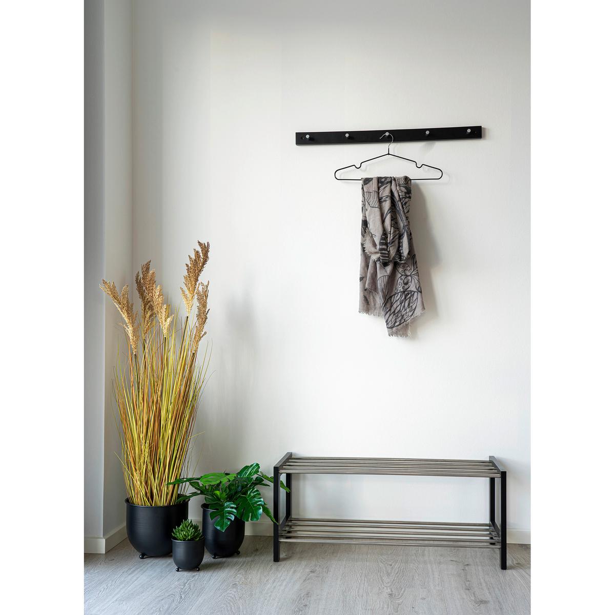 SCHUHREGAL Padova, Schwarz B: 78 cm - Schwarz, Design, Holz/Metall (78/32/34cm) - MID.YOU