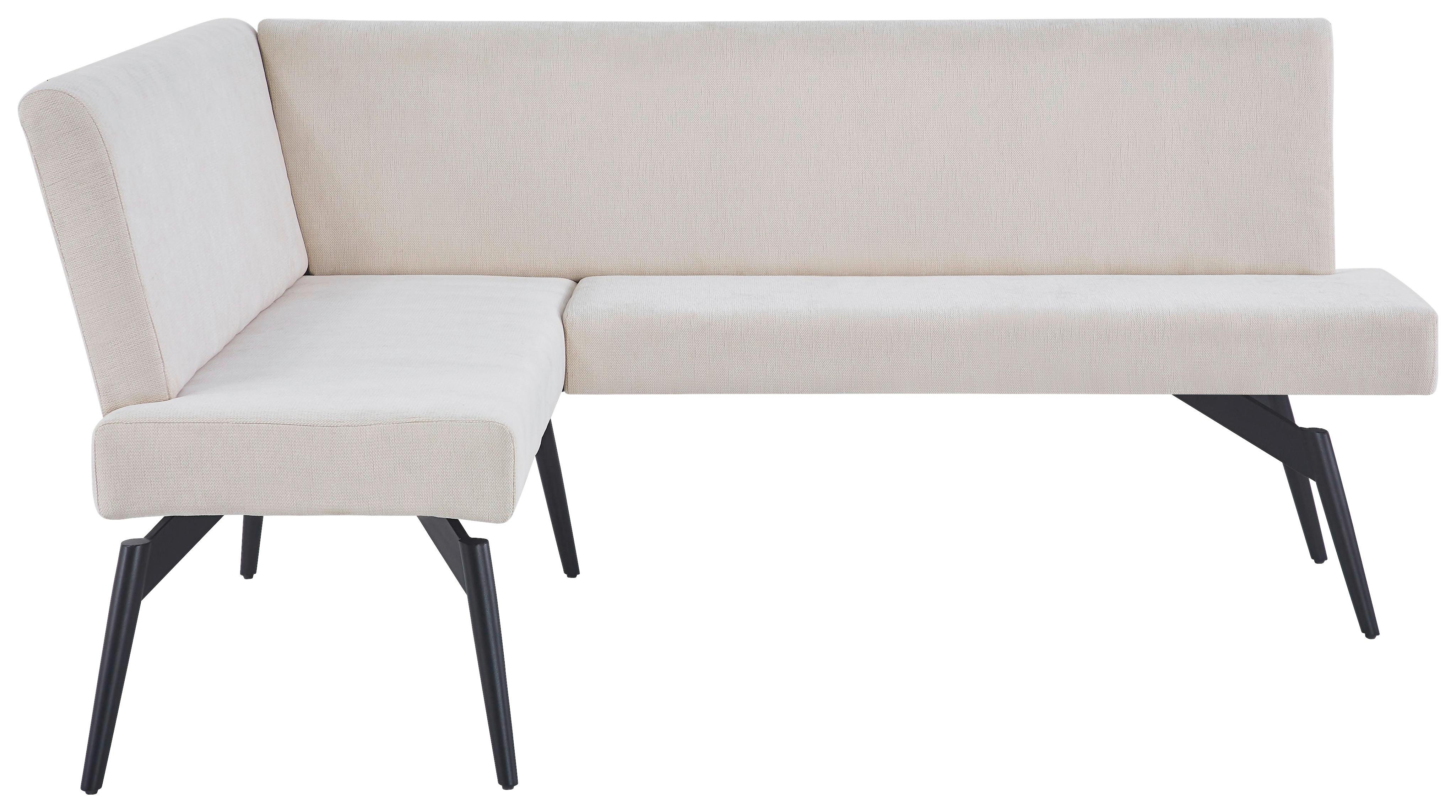 Eckbank Tinos Beige, S: 150x190 cm - Beige/Schwarz, KONVENTIONELL, Textil/Metall (150/190cm) - MID.YOU