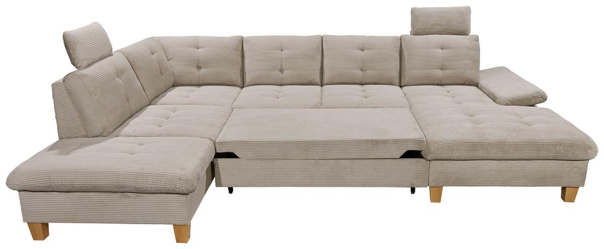 Wohnlandschaft Ascot Grau U: 220x324x170 Cm - Eichefarben/Grau, KONVENTIONELL, Textil (220/324/170cm) - MID.YOU