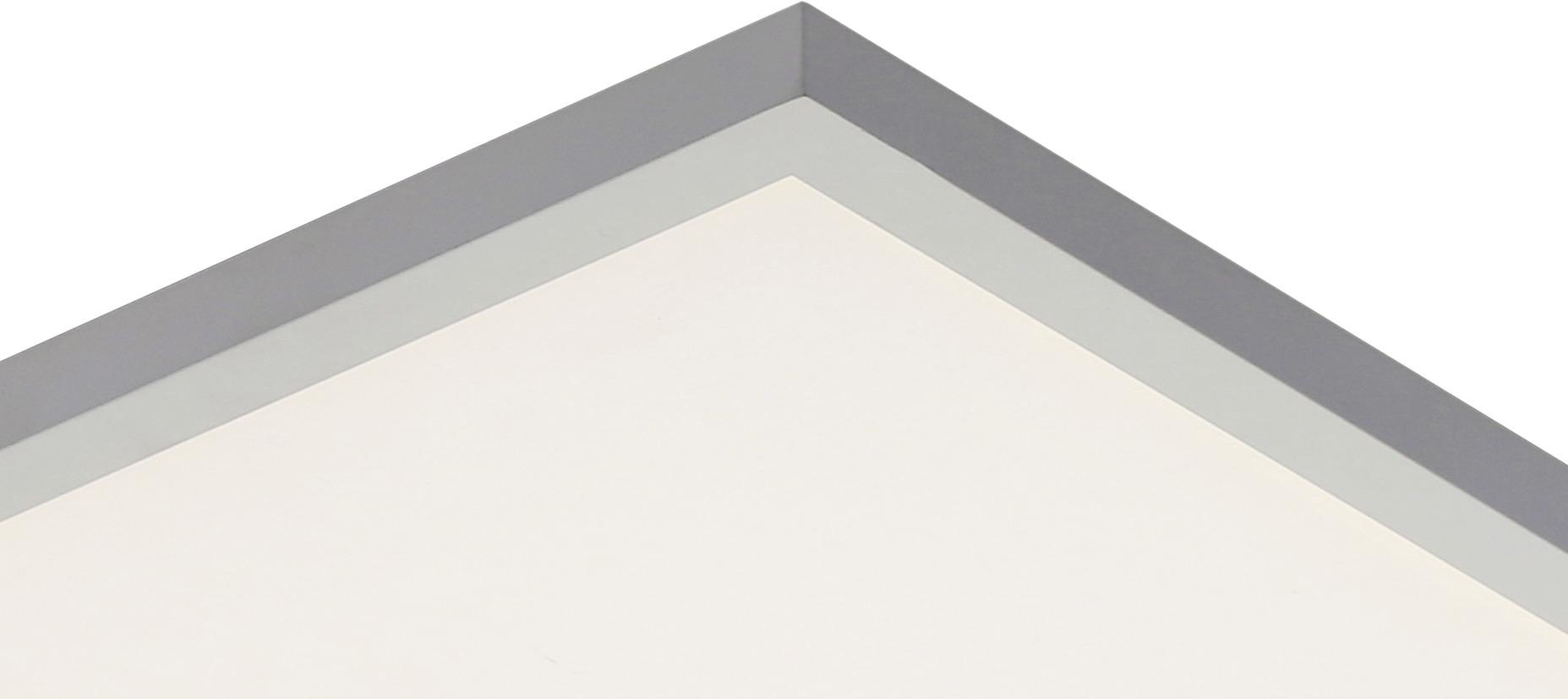 LED-Deckenleuchte Varena L: 60 cm mit Fernbedienung - Silberfarben/Weiß, MODERN, Kunststoff/Metall (60/60cm) - Luca Bessoni