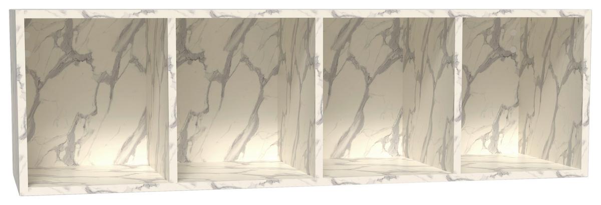 Wandregal Las Vegas Weiß B: 120 Cm - Weiß, MODERN, Holzwerkstoff (120/36/37cm) - Vertico