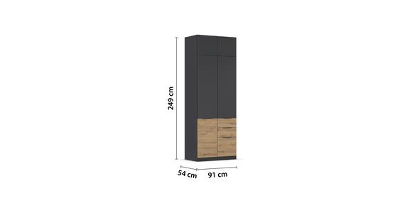 Aufsatzschrank Max-Extra - Grau, KONVENTIONELL, Holzwerkstoff (91/39/54cm) - James Wood