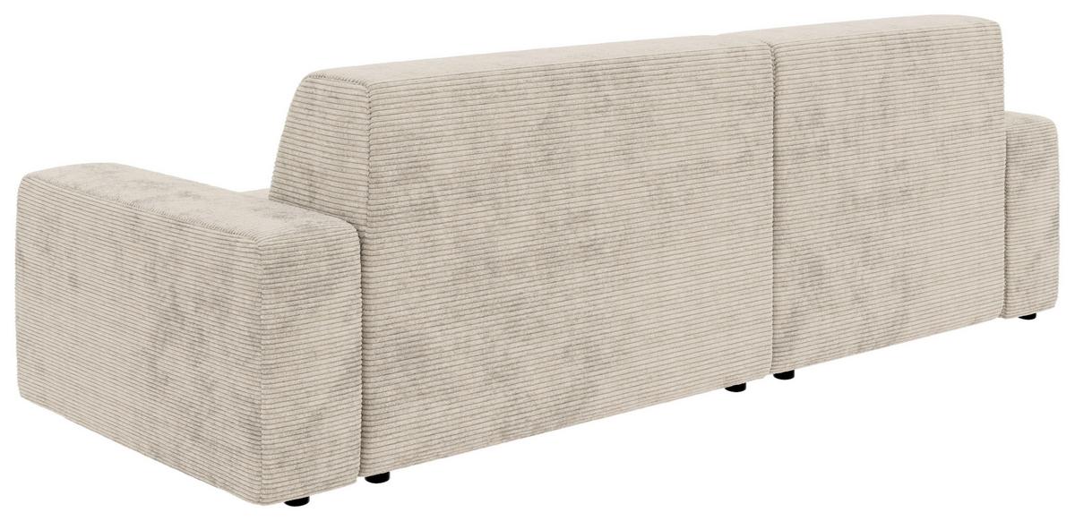 Ecksofa Wien, Creme S: 162x246 cm - Creme/Schwarz, MODERN, Textil (162/246cm) - Trendmanufaktur