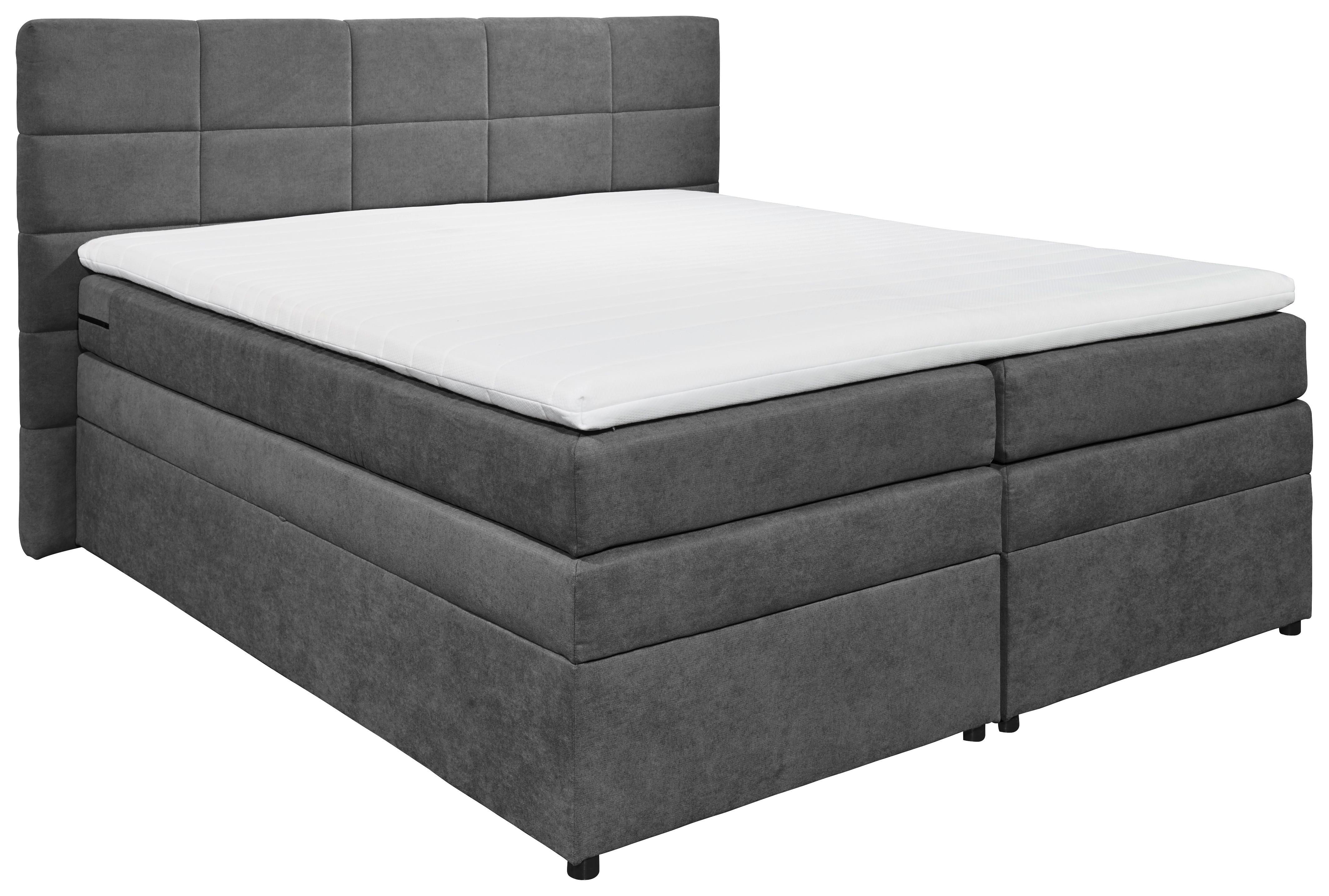 Boxspringbett mit Topper & Bettkasten 180x200 Tacoma 3 - Schlammfarben, KONVENTIONELL, Kunststoff (180/200cm) - MID.YOU