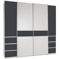 ŠATNÍ SKŘÍŇ FABIO - bílá/barvy grafitu, Konvenční, kompozitní dřevo (215/211/60cm) - Mömax