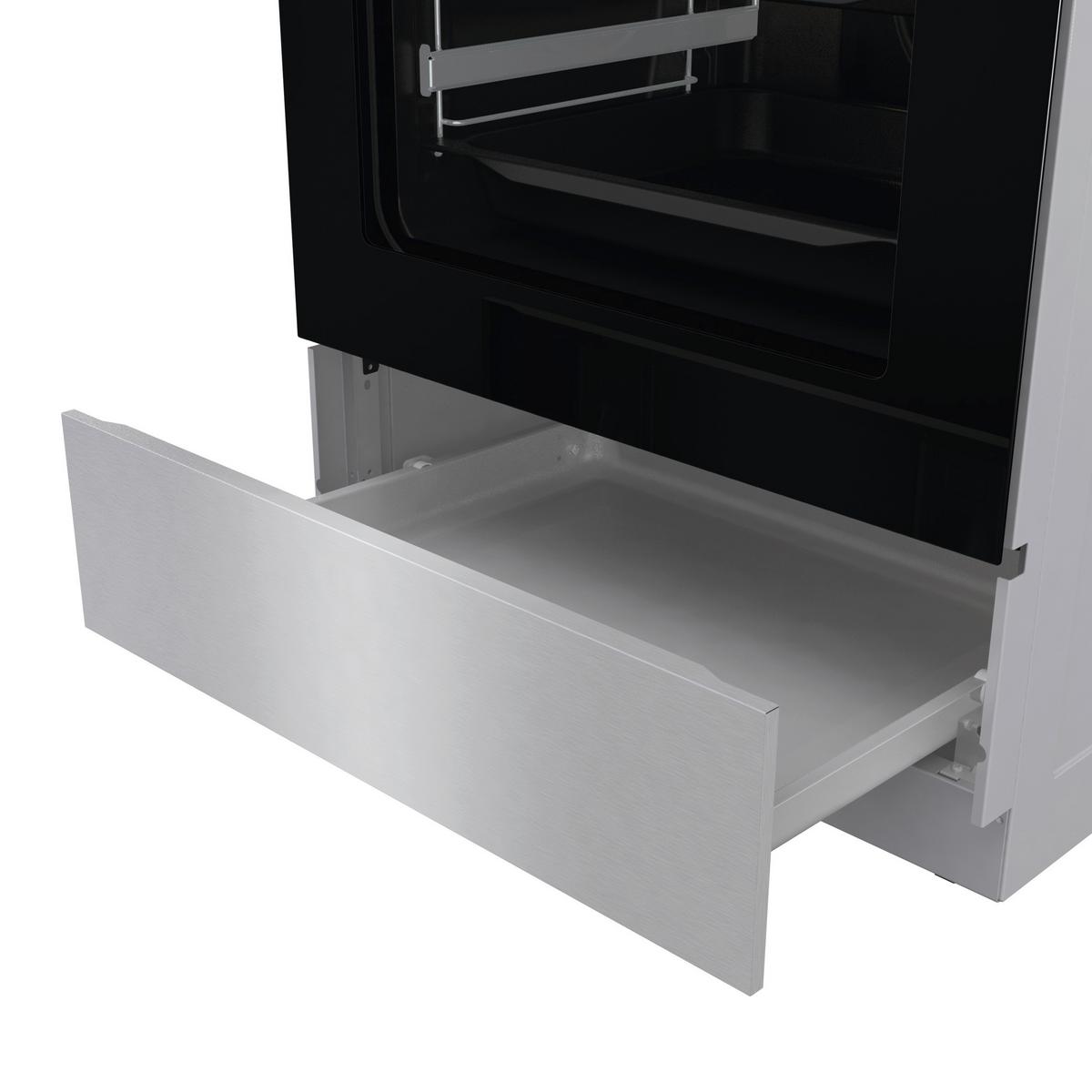 Herd Gecs6c70xpa - Edelstahlfarben/Schwarz, Trend, Glas/Metall (60/85/60cm) - Gorenje