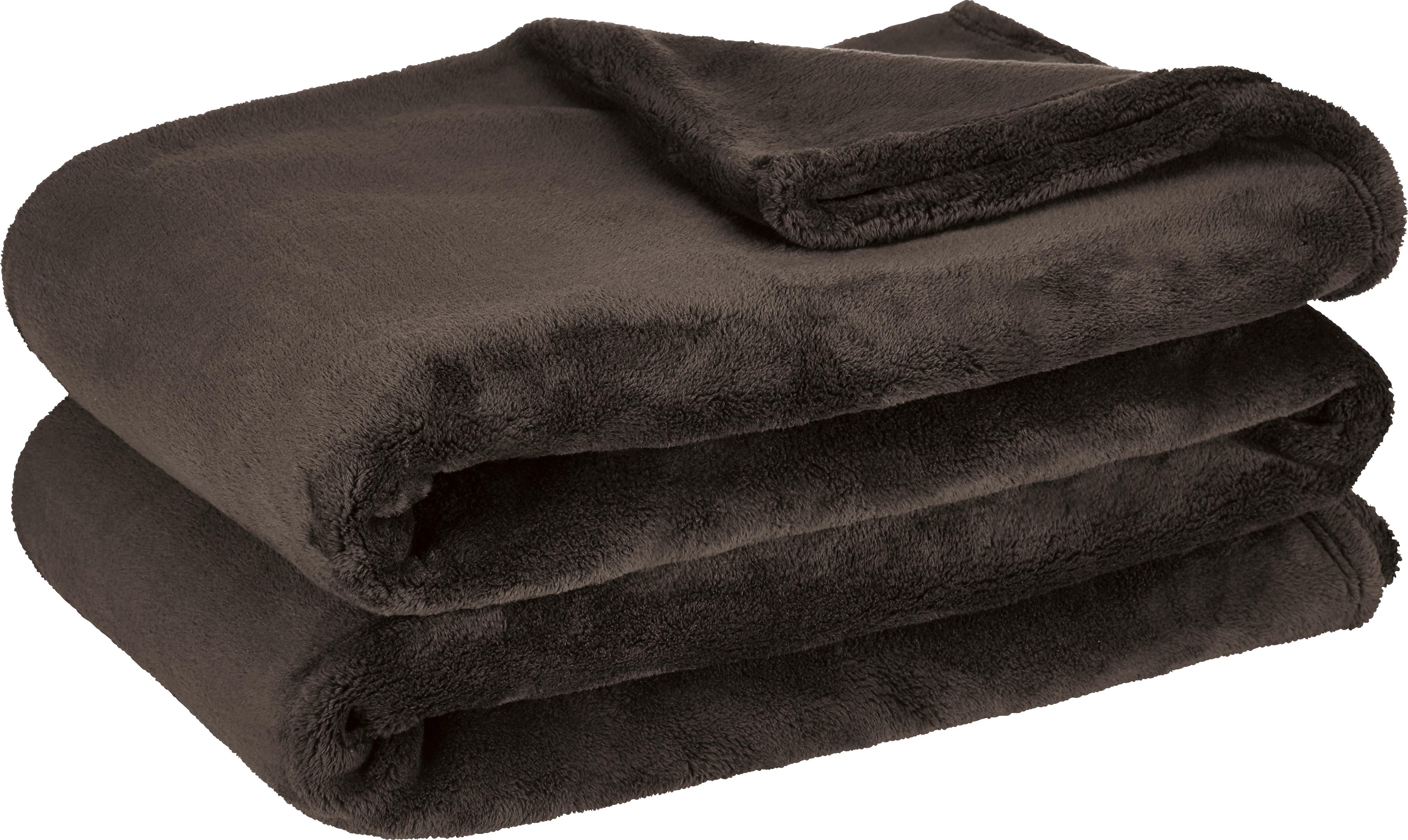 MĚKKÁ DEKA Michael XXL, 220/240cm, černá - černá, textil (220/240cm) - Modern Living