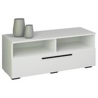 Nízka komoda Arila š: 95 cm, biela - čierna/biela, Modern, kov/kompozitné drevo (95/39/40cm) - MID.YOU