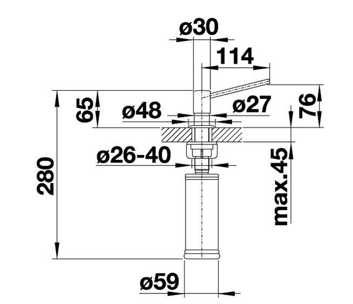 Nerezový dávkovač mydla Blanco TORRE - Modern - Blanco