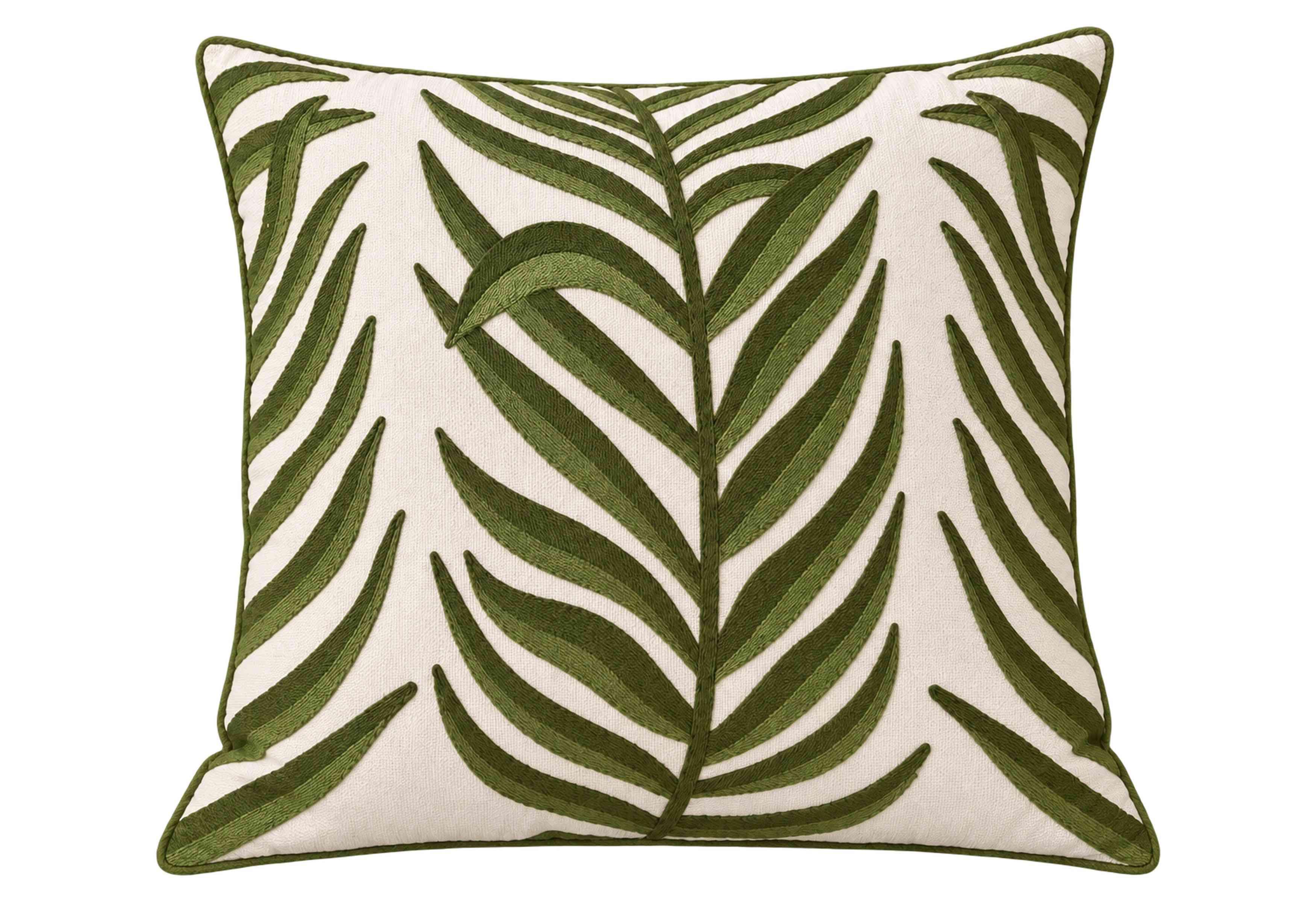 DEKORAČNÝ VANKÚŠ ALLOVER FARN - zelená, Basics, textil (45/45cm)