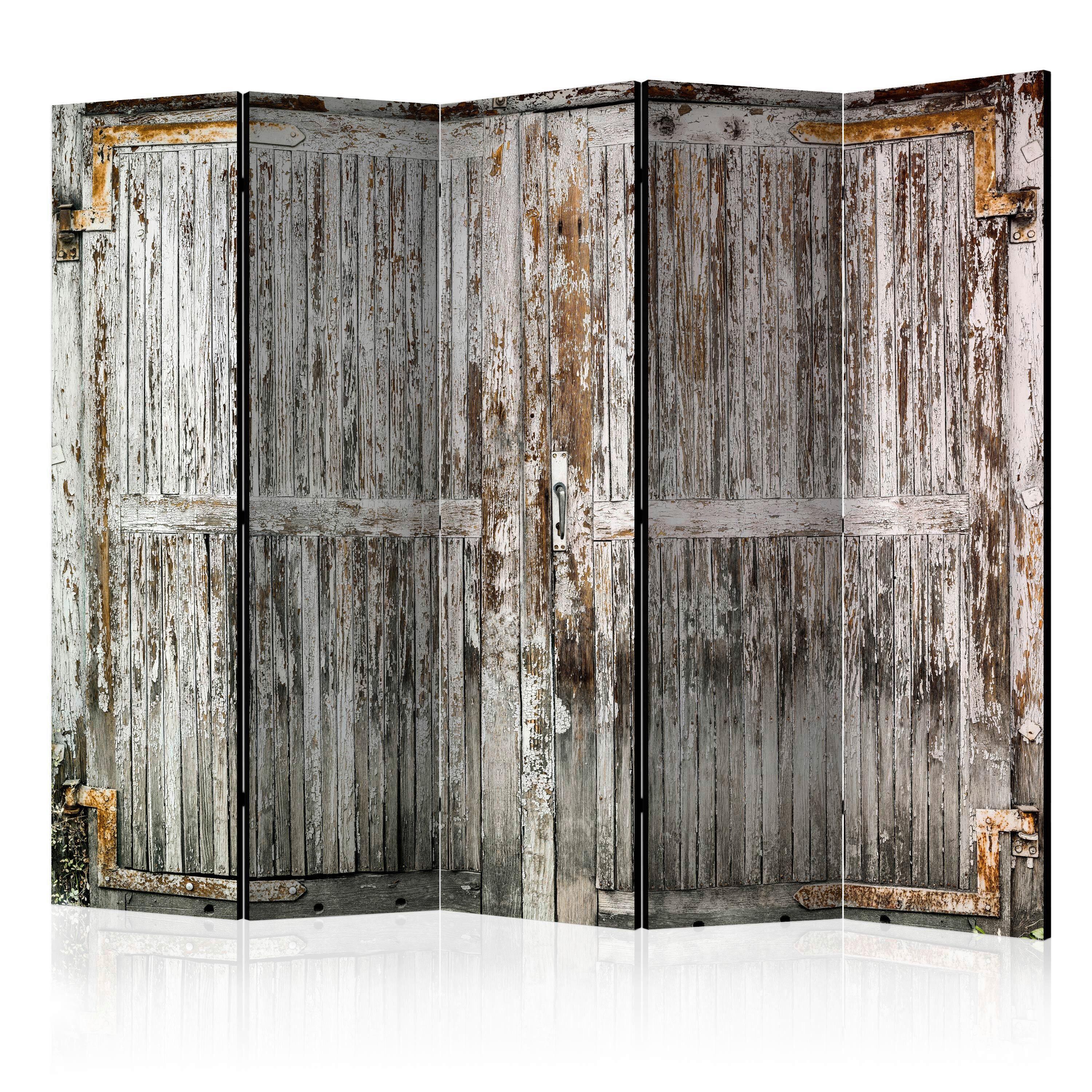PARAVENT Grau Cappuccino B: 225 cm - Grau/Cappuccino, Basics, Holz/Textil (225/172/3cm) - artgeist