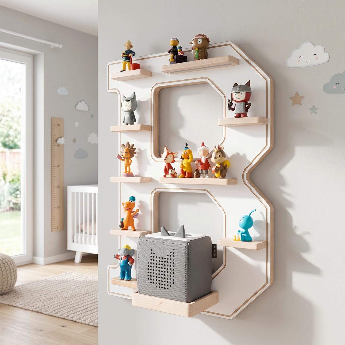 Kinderregal Boarti Weiß B: 41 cm - Weiß, MODERN, Holzwerkstoff (41/54/19cm) - Livetastic