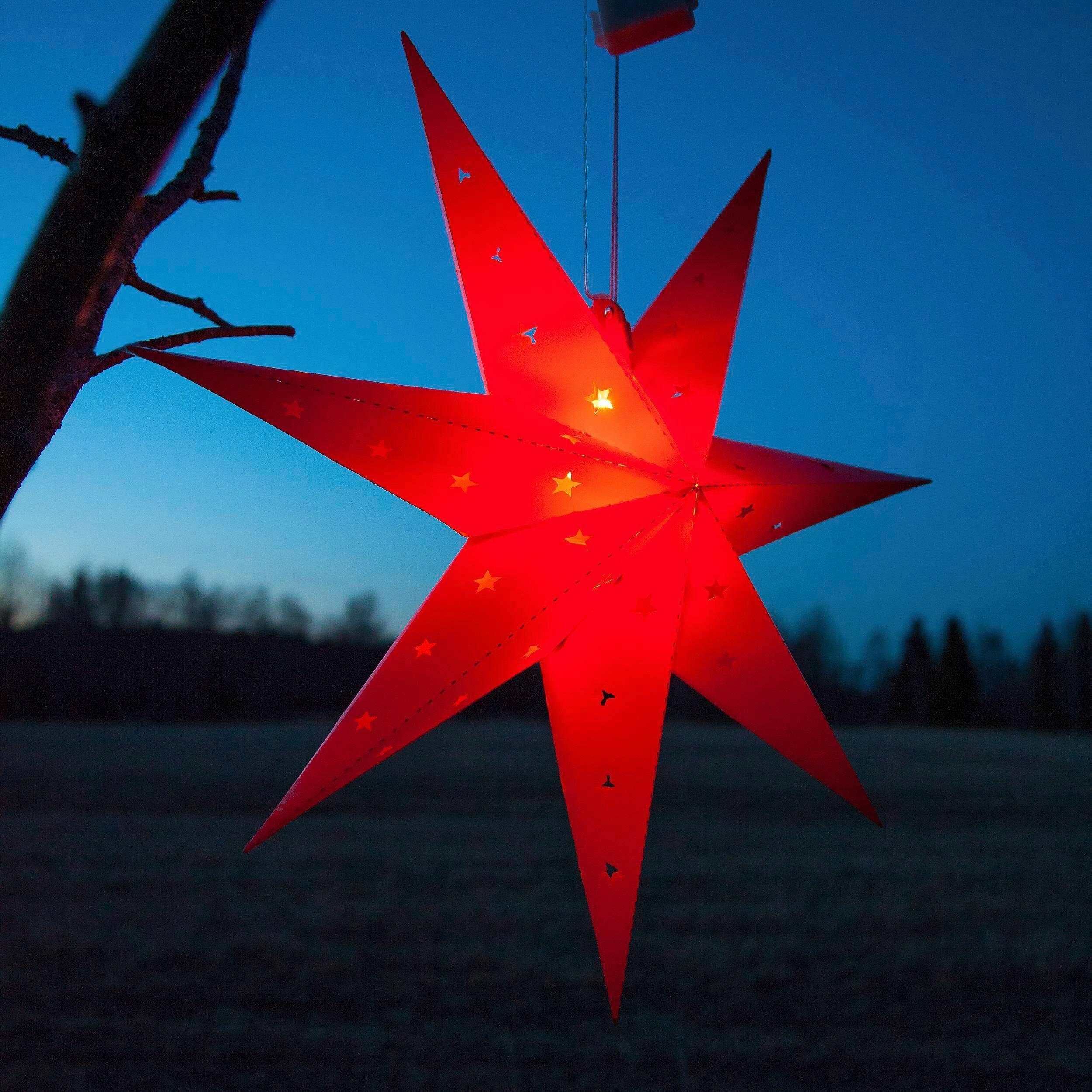 Hängeleuchte 410759 Papierstern - Rot, Basics, Kunststoff (60/18/60cm) - Eglo