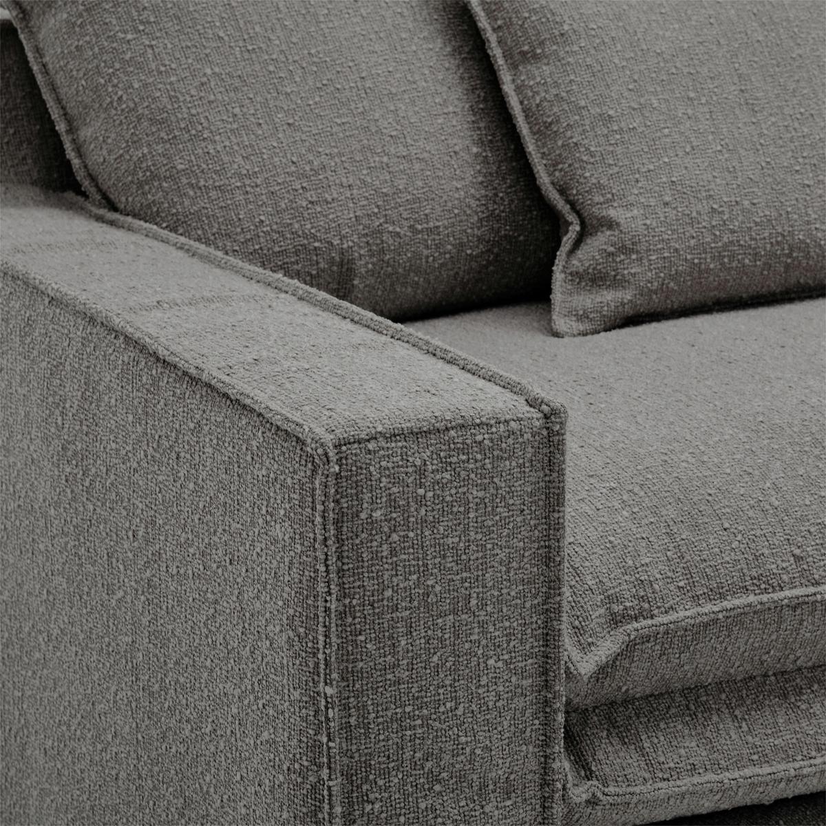 Sessel Aurora - Schwarz/Grau, Trend, Textil (129/92/105cm) - Livetastic