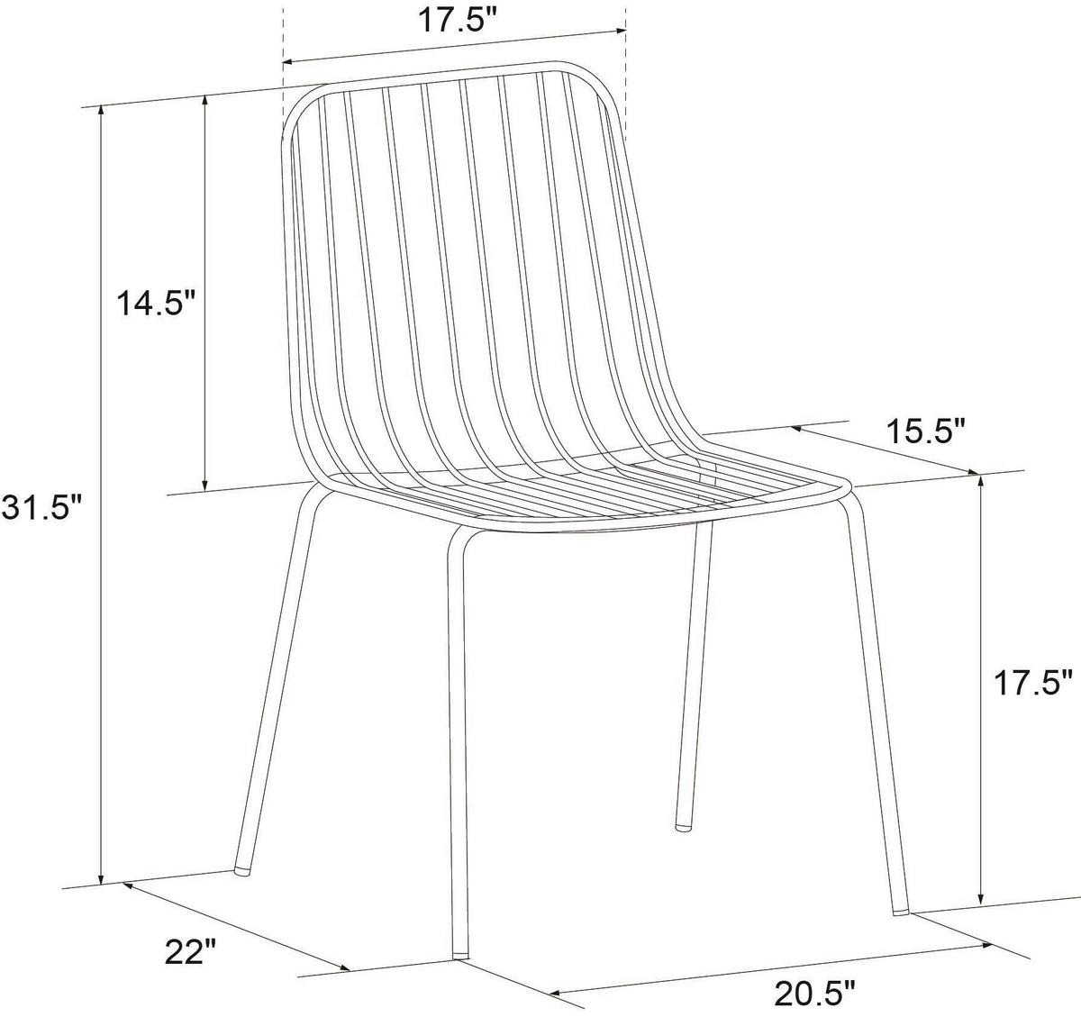 Stuhl-Set Caden Goldfarben B: 56 cm - Goldfarben, Design, Metall (56/80/52cm) - MID.YOU