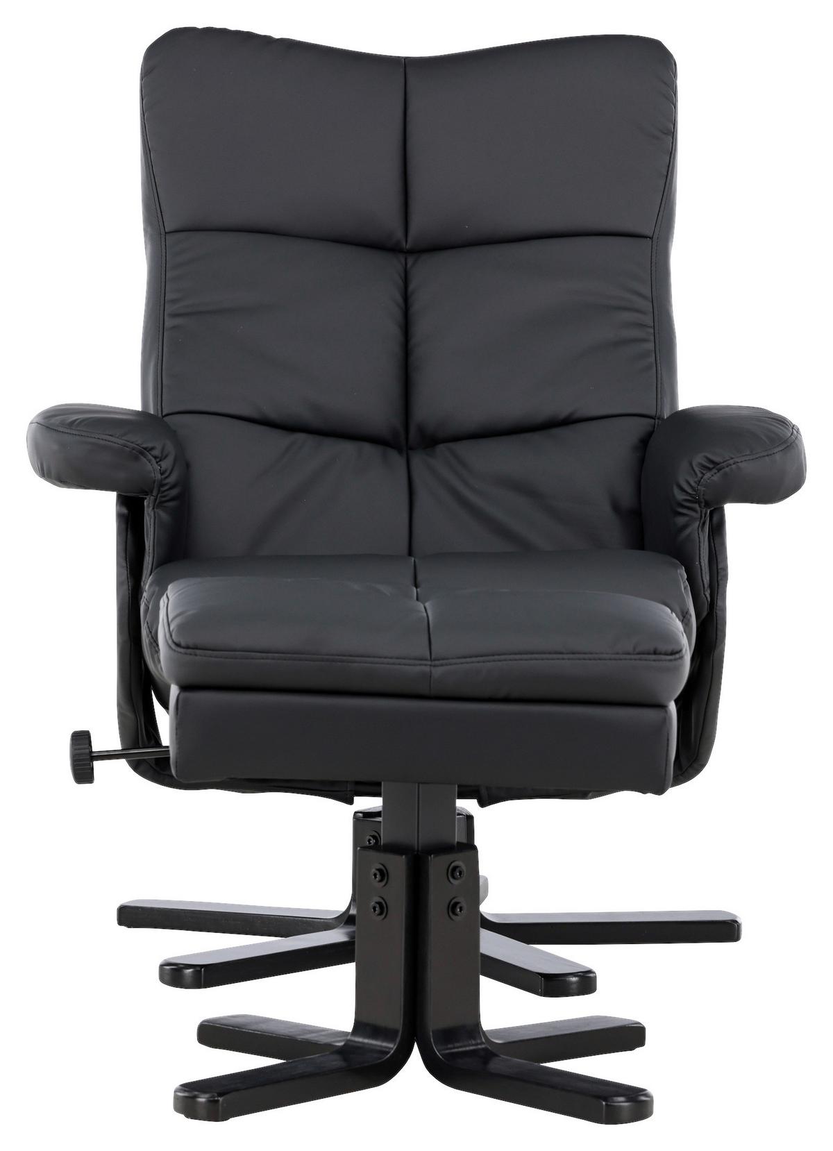 Relaxsesselset Sven - Schwarz, Design, Textil/Metall (78/101/90cm) - Livetastic