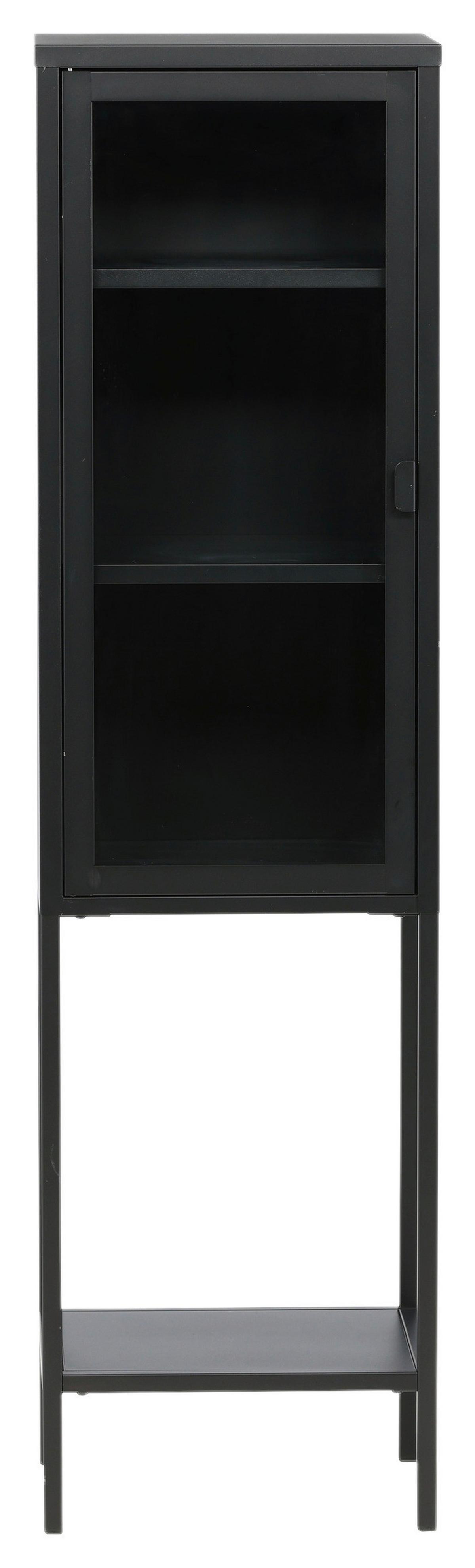 Vitrine Misha - Schwarz, Design, Metall (40.5/150/35cm) - Livetastic