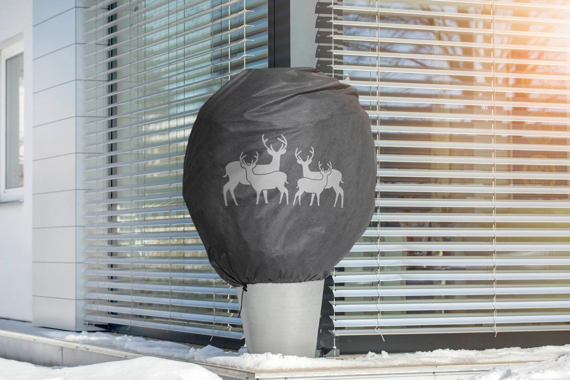 Winterdekohaube XL, 110x110x50 cm, witterungsbeständig - Schwarz, Basics, Kunststoff (110/110/50cm) - Windhager